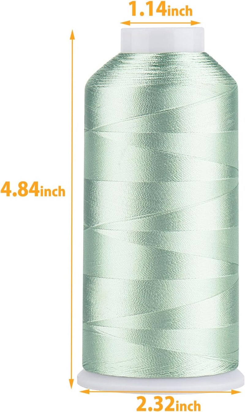 simthread Rayon Embroidery Thread 5500 Yards, 40wt 100% Rayon Viscose for Commercial and Domestic Machines - Light Green 1047 - Image 1